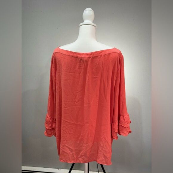 Coral LOFT Outlet Blouse Size XL EUC - Picture 2 of 5